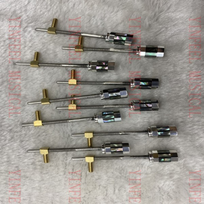 1개 5개의 스털링 실버 바이올린 활 나사 비올라 활 나사 또는 첼로 활 나사 긴 쉘 나사와 아이 스털링 실, 01 5pc violin bow screw