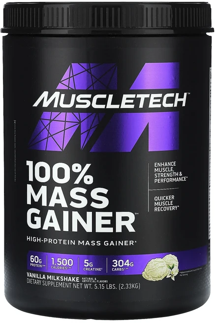 새해 건강을 선물하세요 MuscleTech 100% Mass Gainer 바닐라 밀크셰이크 2.33kg(5.15lb) 특별관리진행, MuscleTech100MassGainer바닐라밀크셰이, 1개, 2.33kg - 쿠팡