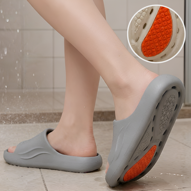 일상온 미끄럼방지 욕실화 초경량 EVA 슬리퍼, 그레이, 1개