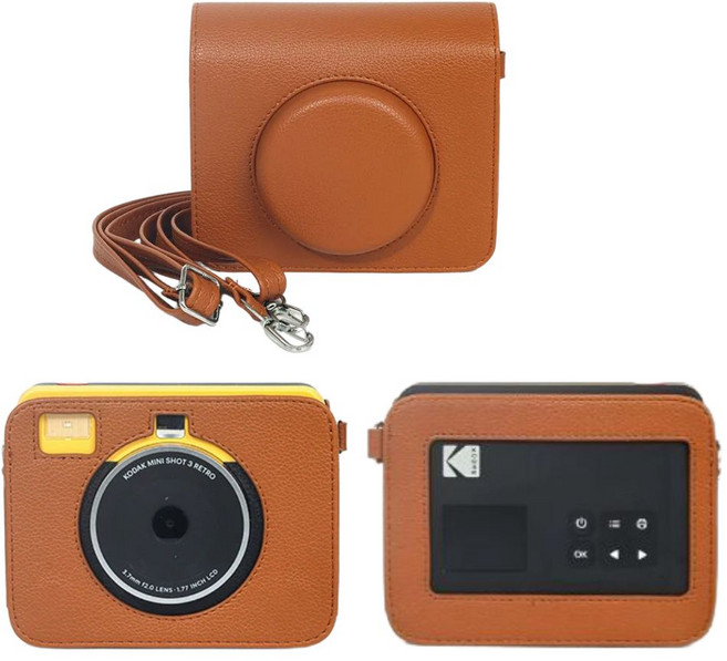 코엠 가죽 케이스 브라운, 코닥 미니샷 레트로 3, 1개