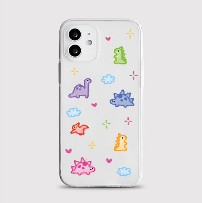 [젤리 작은공룡]커플 아이폰케이스 아이폰16 15 14 13 12 se3 프로 미니 맥스 갤럭시s24 s23 s22 a13 a24 a34 a54 a35 플러스 울