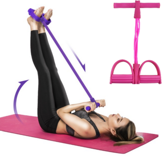 어센드원 전신 로잉밴드 스트레칭 튜빙 밴드, 1개, 샤인핑크