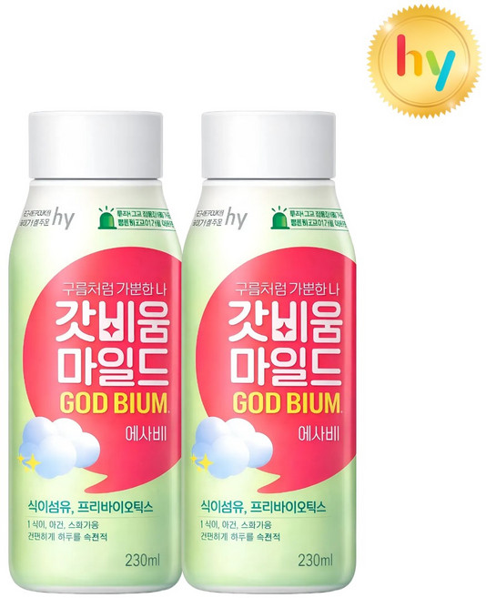한국야쿠르트 갓비움 마일드 애사비 230ml 2개