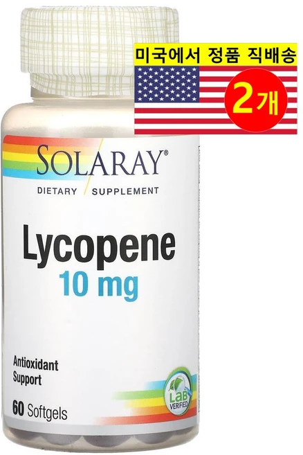 Solaray 라이코펜 10mg Lycopene, 60정, 2개 - 쿠팡