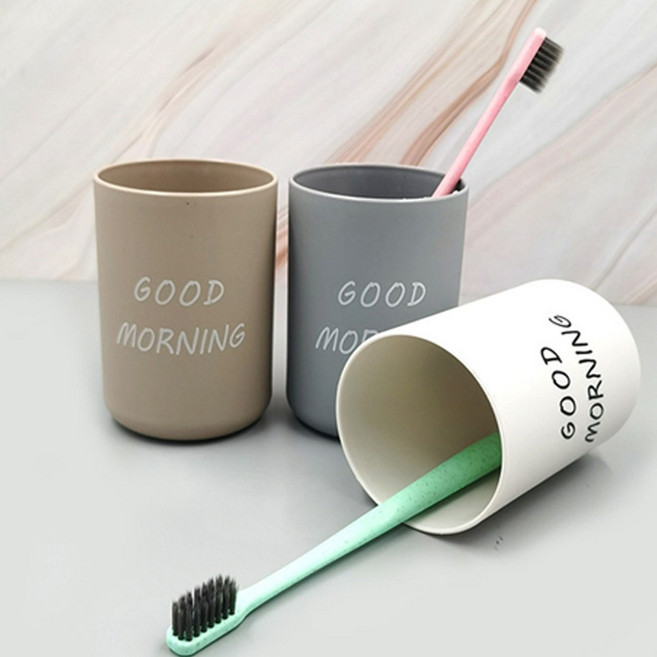 로미즈 규조토 칫솔꽂이 치약 통 거치대 면도기 걸이 치솔꽂이, 굿모닝 양치컵 차콜, 1개