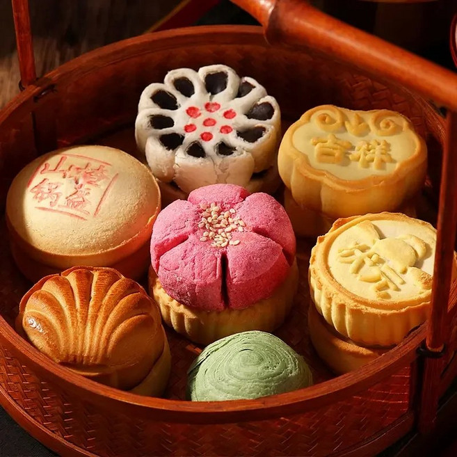 도향촌 화과자 세트 중국 과자 선물 세트 전통 비스켓 JIKTEM BJ5081607, 24개입 16종맛 1205g