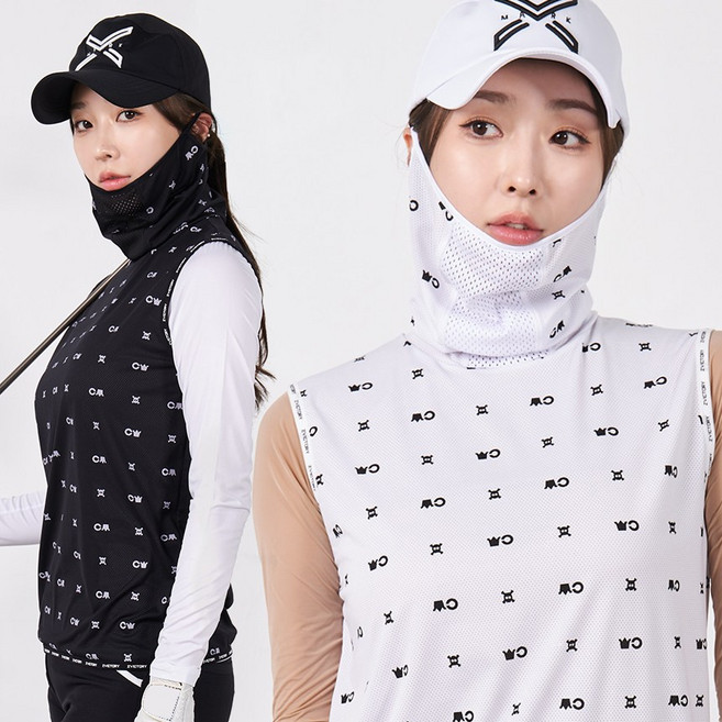 투빅토리 스컬C마스크 일체형 조끼 골프VEST
