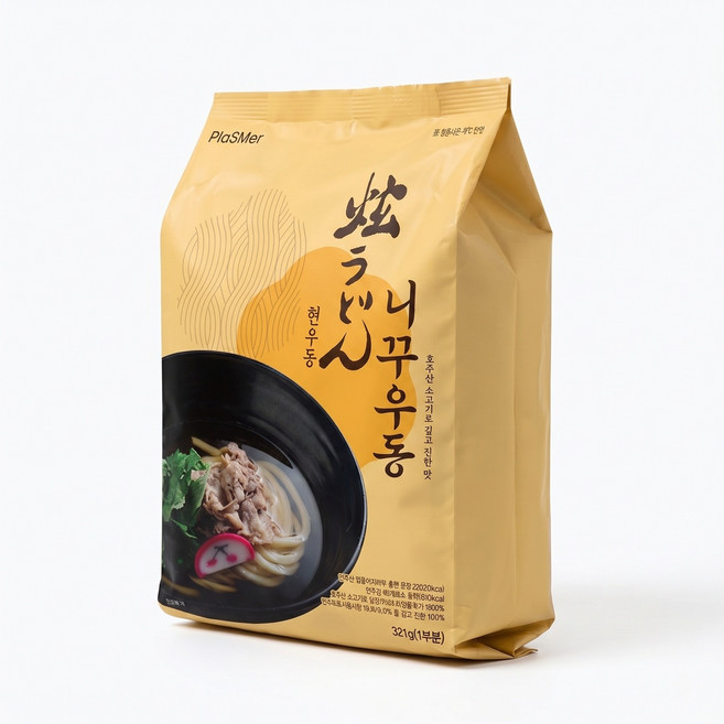 [현우동] 니꾸우동 우삼겹으로 완성한 깊고 진한 풍미 321g (1인분) 밀키트 간편조리 우동, 1개