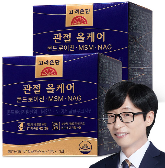 고려은단 관절 올케어 콘드로이친 MSM NAG [콘드로이친 1200mg] 30포, 107.25g, 2개
