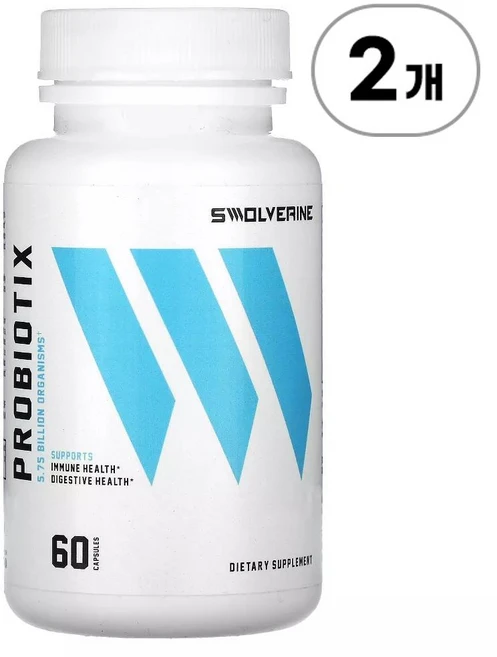 스울버린 프로바이틱스 Swolverine Probiotix 9 mg 60정, 2개 - 쿠팡