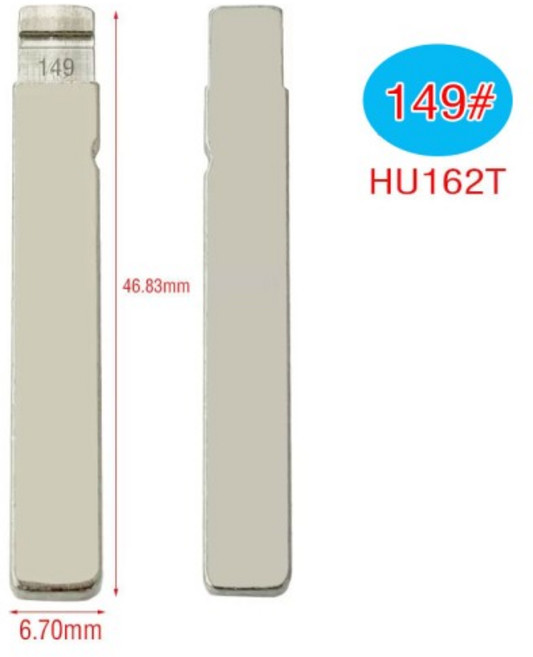 쿠쿠스토어 10개 149 # HU12T KD 자동차 키 블레이드 (폭스바겐 MQB 메탈 VVDI JMD 교체 미가공 리모컨