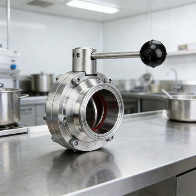 3/4 "-4" 파이프 외경 스테인레스 트라이 클램프 위생 버터 스퀴즈 트리거 흐름 제어 밸브 자작 양조 키트, 01 SS304, 02 38mm Ferrule 50.5, 01 Plastic Handle