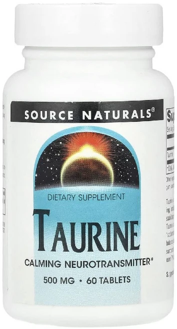 소스내추럴스 타우린 500mg Taurine 타블렛 60정, 1개 - 쿠팡