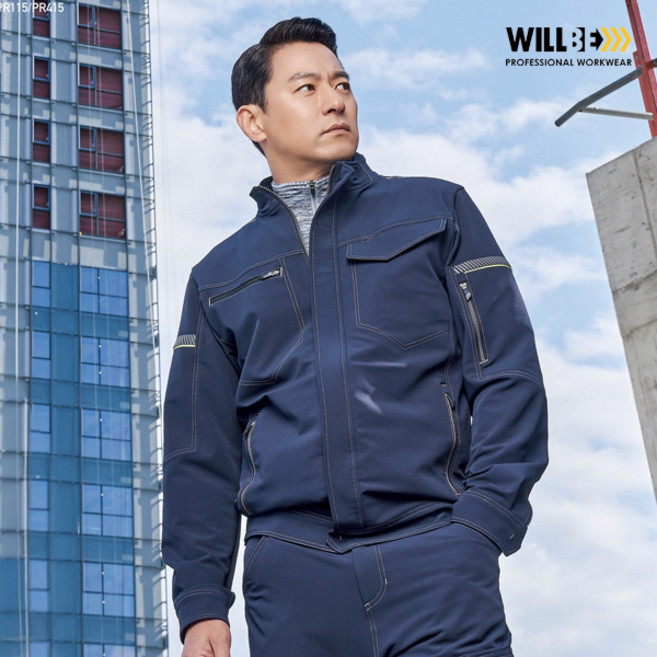 윌비 작업복 근무복 스트레치 사철복 상의 자켓 PR115