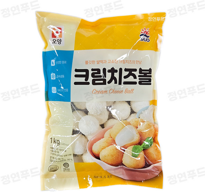 사조오양 크림치즈볼, 1kg, 1개