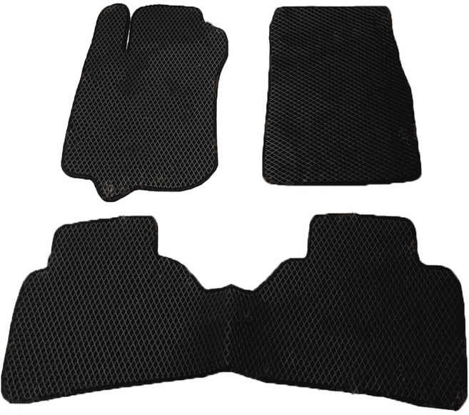 e系列 NISSAN 2006-2012 TIIDA C11 蜂巢式腳踏墊, 黑色, 駕駛座+副駕座+第二排