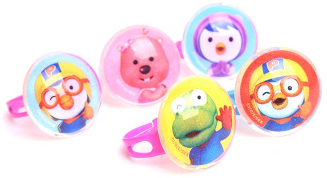 (뽀로로) 뽀롱뽀롱 뽀로로 귀여운 사출 원형반지