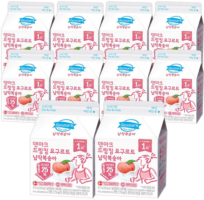 동원 [동원] 덴마크 드링킹 요구르트 납작복숭아 275ml x 10개
