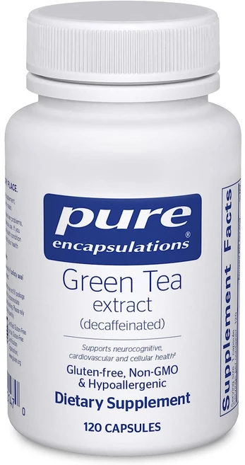Pure Encapsulations 그린 티 추출물 디카페인 캡슐, 1개, 120정 - 쿠팡