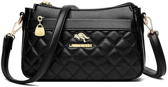 리치모리 미니 여성 퀄팅 가죽 크로스백