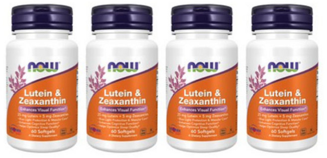 나우푸드 루테인 25mg 지아잔틴 60정 4통, 4개