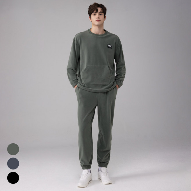 에버라스트 남자 플리스 트레이닝복 세트 러닝복 짐웨어