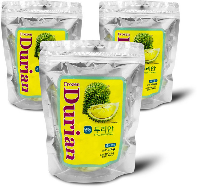 [신정푸드 최저마진 행사] 냉동 두리안 - 450g, 3개