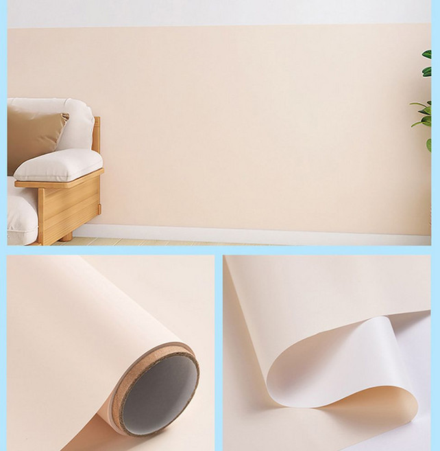 무점착 벽면보호 시트지 오염방지 필름 방수 60cmx3m roy+8701zD, 60cmx3m_베이지
