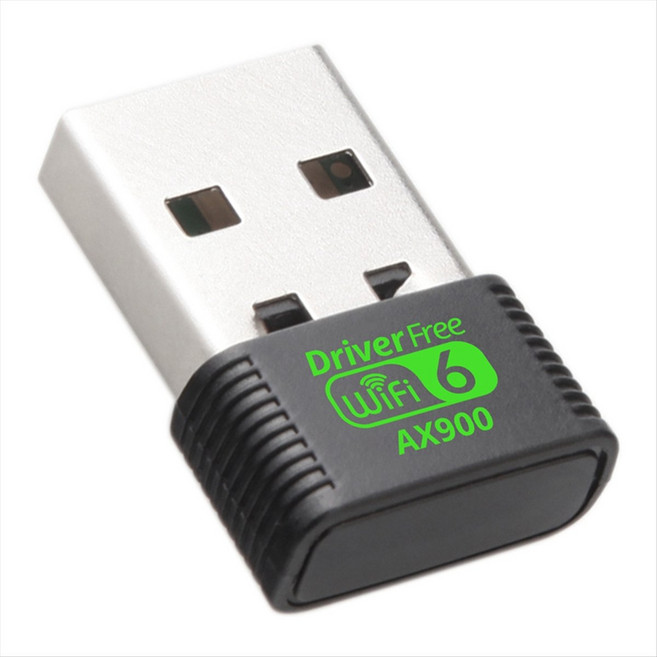 AX900 USB WiFi 6 어댑터 동글 듀얼 밴드 2.4G/5GHz USB WiFi 네트워크 무선 수신기 드라이버 Windows 10/11용 무료, 검은색