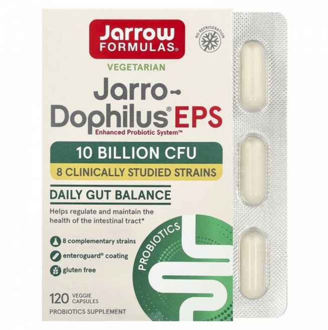 자로우포뮬러스 Jarro-Dophilus EPS 120개 식물성캡슐 (한 캡슐당 50억 CFU), 단일옵션