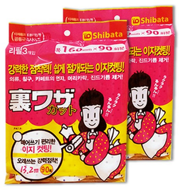 시바타 테이프크리너 이지컷팅 리필 3p, 2개