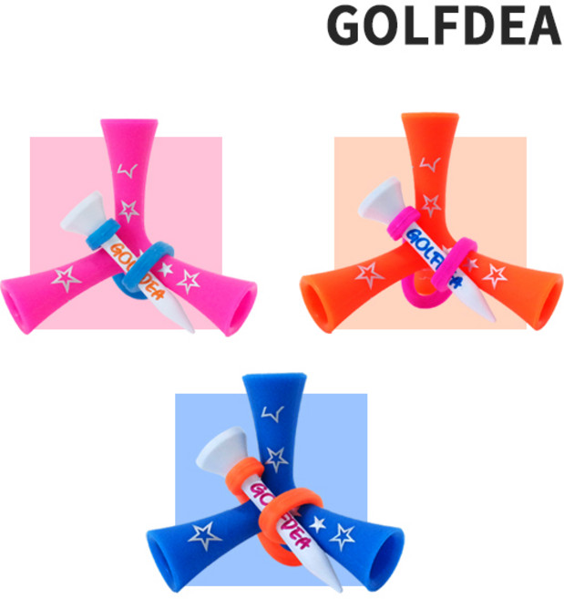 골프디아 티더라 삼발이 골프티, 1개, 블루