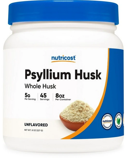 미국 뉴트리코스트 Nutricost Psyllium Whole Husk Powder 실리엄허스크 파우더 무맛, 4개, 227g - 쿠팡