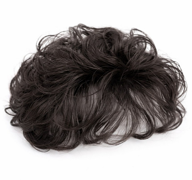 정수리 탈모 커버 가발 여성용, 1개, 블랙