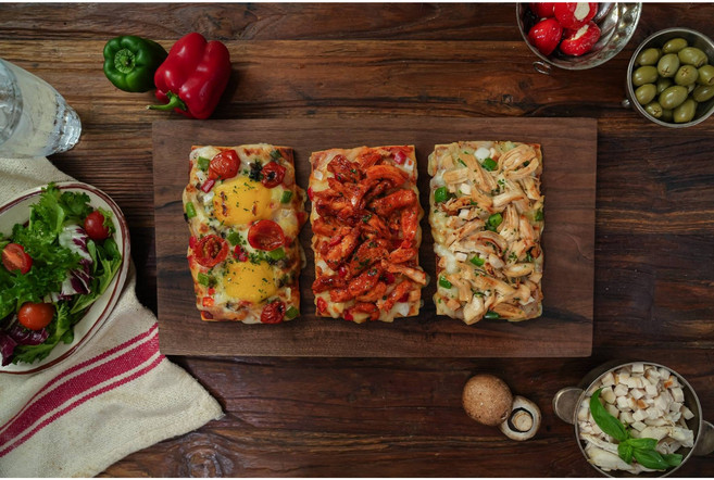 [바로끼니]윤형빈의 직화도우 고단백 토핑더블 피자 2종 6팩 (야채콤보 3 치즈불닭 3), 1개, 145g