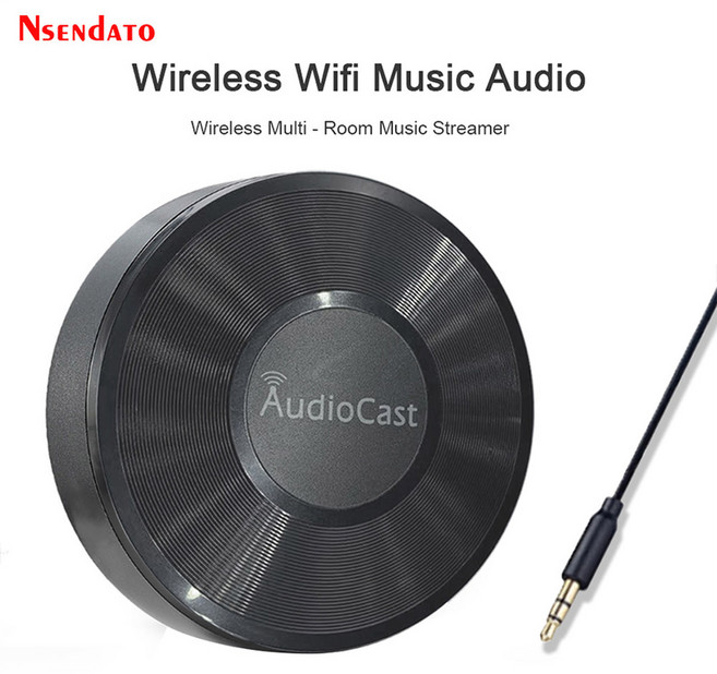 에어플레이 무선 음악 오디오 스피커 수신기 M5 오디오캐스트 DLNA 어댑터 스포티파이 스트리머용 와이파이 하이파이 음악 2 4G, 1)With box  No plug