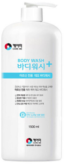 케어미 어르신 전용 데오 바디워시, 12개, 1.5L