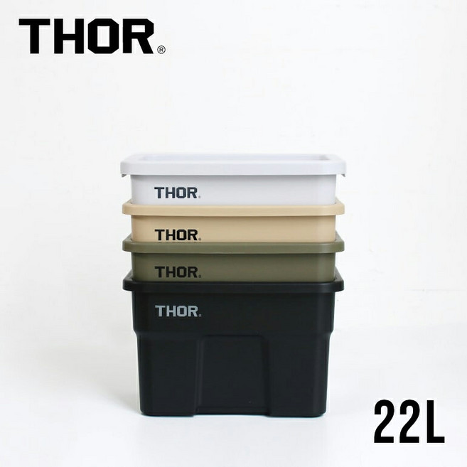 토르박스 22 일본 THOR 조지스 트러스트 리빙 컨테이너 수납함 22L, 블랙