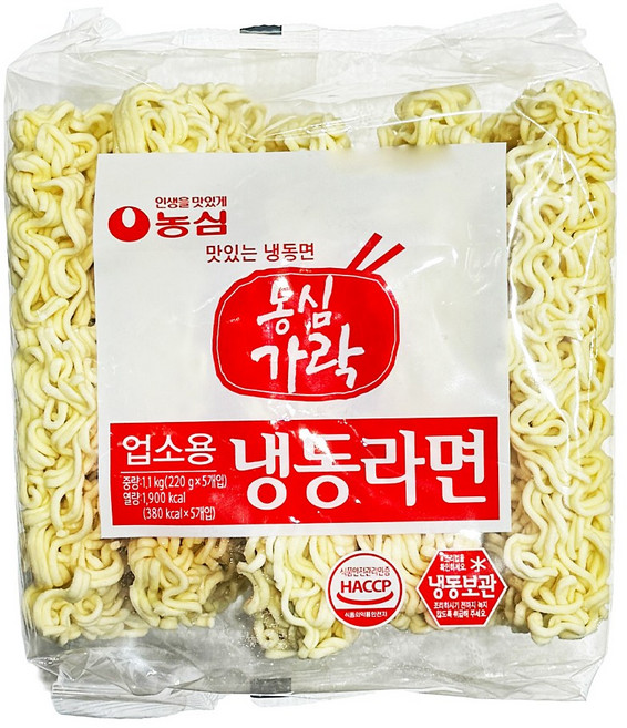푸드올마켓_ 농심 냉동라면 1.1kg (220g x 5ea) /냉동 / 라면사리