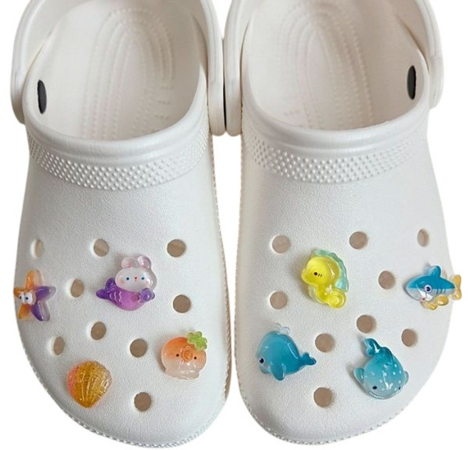 8P 바다 친구 인어 고래 신발 파츠