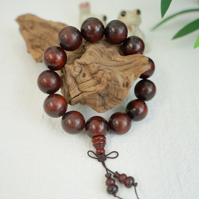 자단 나무 단주 합장주 염주 굵은 팔찌 자동차 기어봉 차량 액막이 행운 부적, 단품, 1개