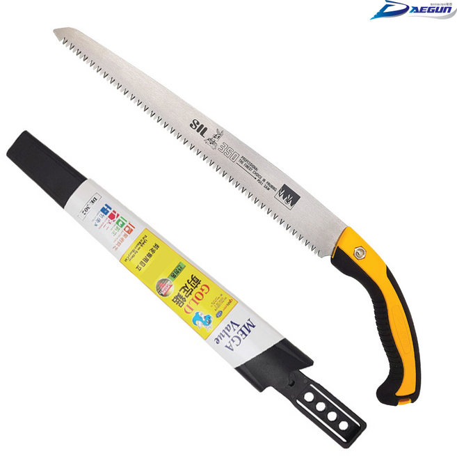대건금속 국산 실버 350mm 전지톱 나무톱 원예 전정 나무자르기, 1개
