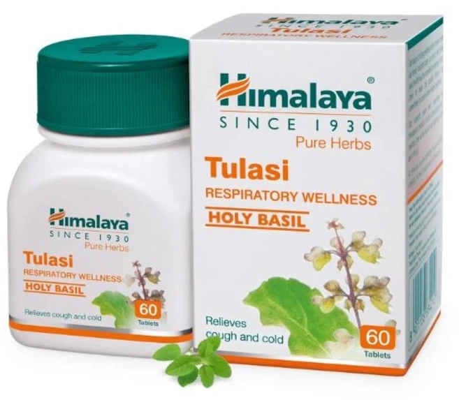 Himalaya Wellness Tulasi Holy Basil 60 Tablets, 4개, 60회분 - 쿠팡