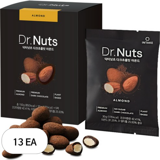 닥터넛츠 다크초콜릿 아몬드, 150g, 13개