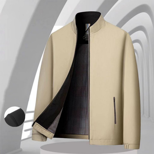 중년 남자 점퍼 봄가을 루즈핏 아빠룩 코트 춘추 아우터 캐주얼 코디 차이나넥 자켓 상의 SJS