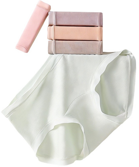 텅카모달여성팬티뽕나무 실크 리오셀하이웨이스트 심리스 여성 속옷 5개입