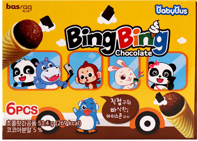 바스락 빙빙초코 53.4g, 1개