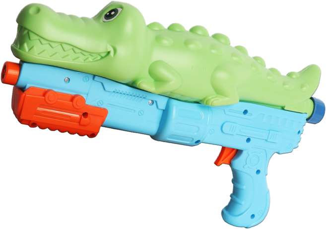 뮤고랑 동물 워터건 캠핑 물놀이 물총 장난감, 악어, 1개