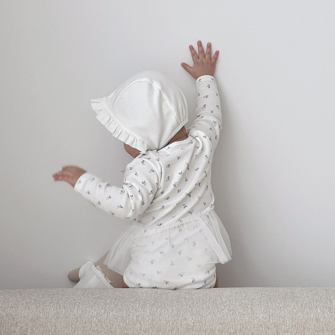 밀크하우스 유아용 아기 보넷모자 사계절