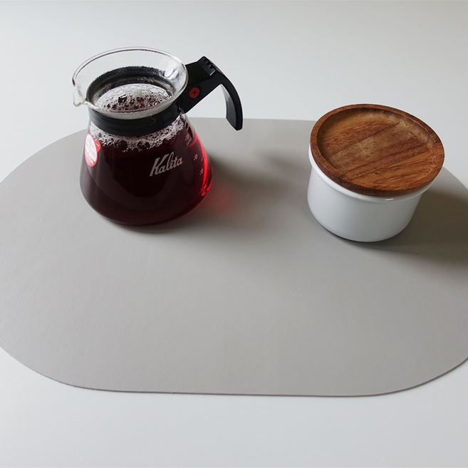 다온라인몰 식탁 테이블매트 1+1 논슬립 미니멀 방수 가죽매트 5color, 2개, 45 x 30 cm, 회색